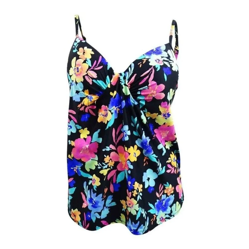 Island Escape 6 Scorpio Underwire Tankini Top Swimwear Bikini Sweetheart Neck